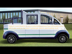 색상/모터/배터리/금속 바닥 맞춤 지원. 모든 모델은 5인승 전기 순찰 픽업 트럭으로, 브레이크 어시스트가 기본으로 제공됩니다.